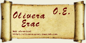 Olivera Erac vizit kartica